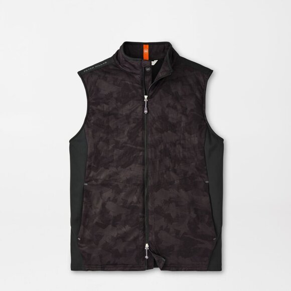 Peter Millar Black Camo Brushstroke Fuse Elite Hybrid Vest MF23EZ46A